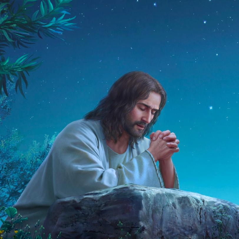 Jesus betet im Garten Gethsemane das hohepriesterliche Gebet.